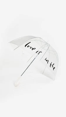 투명 버블 우산, 파티 백리향 - 팝업 스틱 캐노피, 태양/비 여행 - 대형 돔 우산, 사랑은 공중에 있습니다.